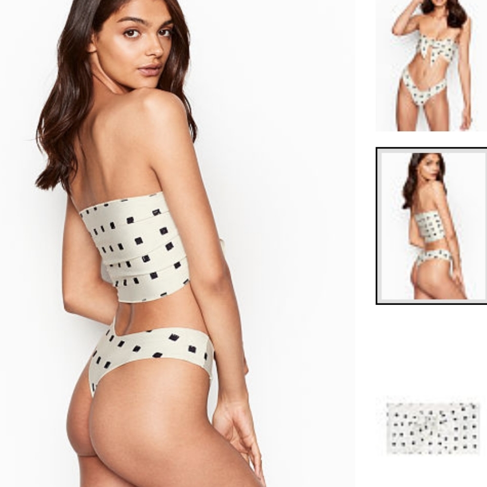 👙 New VS Stone Fox Bikini Set Bandeau & Bottoms - Picture 2 of 8